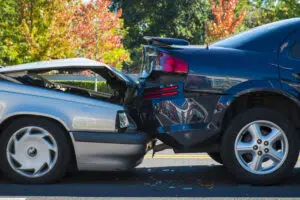 two cars involved in a finder-bender