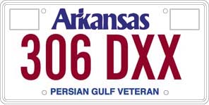 Specialty License Plate - Persian Gulf War Veteran